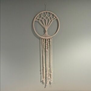 Handmade Cream Tree of Life Macramé Wall Hanging